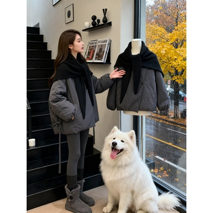 2025新款冬装超好看韩系中长款夹棉保暖加厚棉衣棉服短款独特外套