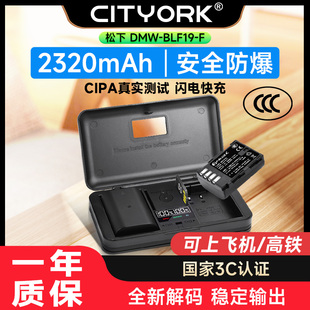 （国家3C认证）DMW-BLF19E相机电池适用于松下GH5S DMC-GH4 GH5 GH3 G9LGK数码电池充电器套装快充配件