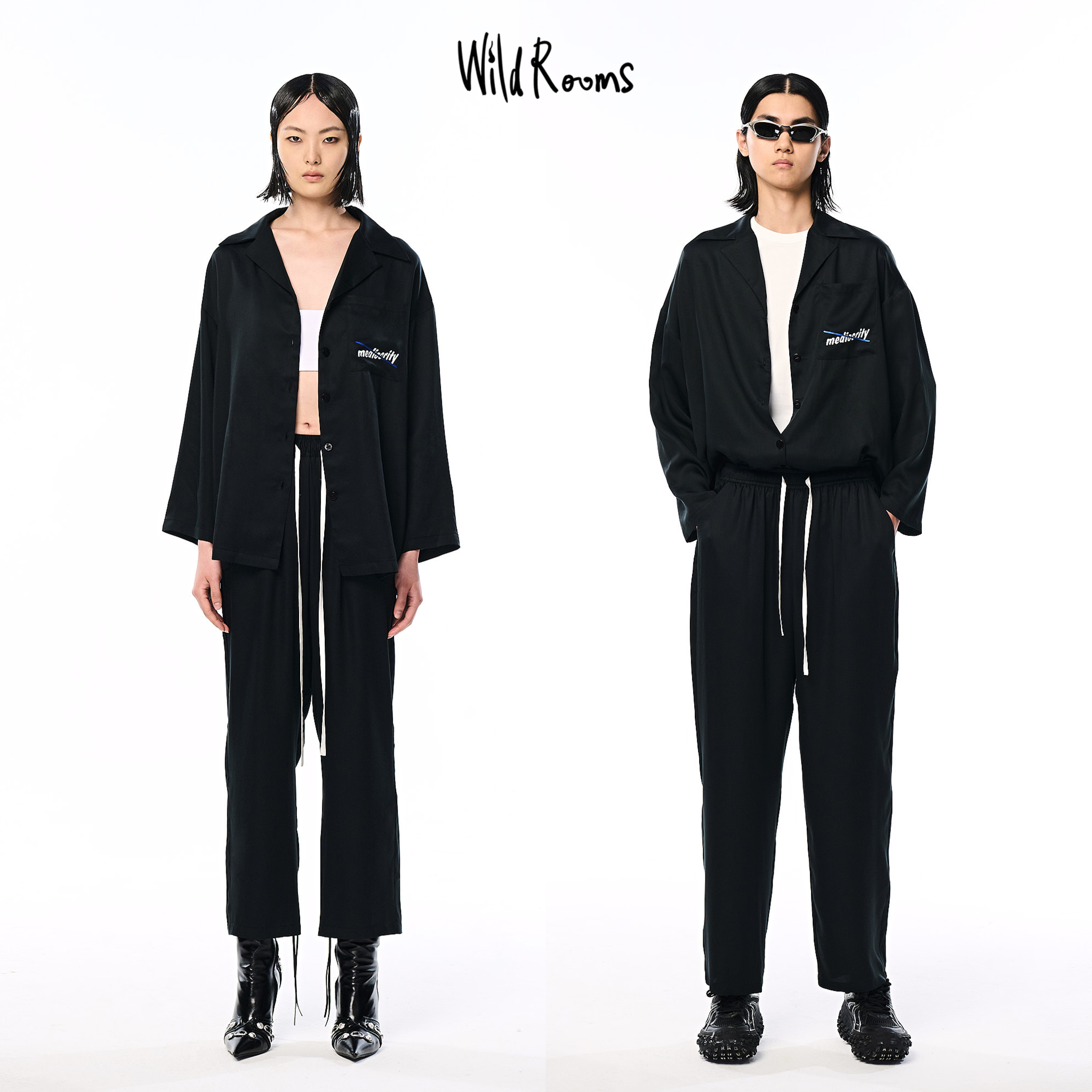 男女天丝可外穿家居服睡衣套装