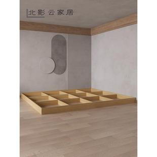 床地铺地台矮床箱体 定制地台榻榻米床低床2米3米特大双人落地板式