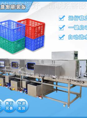 全动温压生鲜TIV肉洗筐机 全自动洗筐高机厂家 高压喷淋洗高自筐