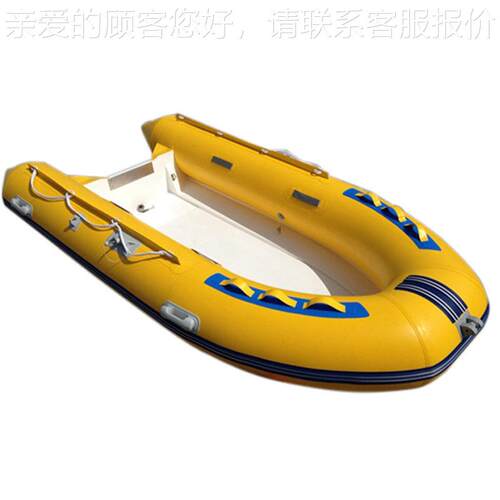 玻璃钢船RIB360A救援艇 橡皮艇冲锋舟方向盘前操纵海钓船