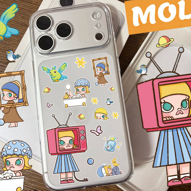 茉莉Molly浮雕贴纸立体果冻贴
