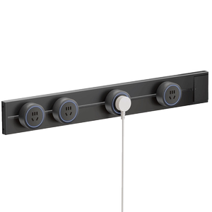 可移动式明装轨道插座带开关家用厨房餐边柜滑动电力导轨扩展插排