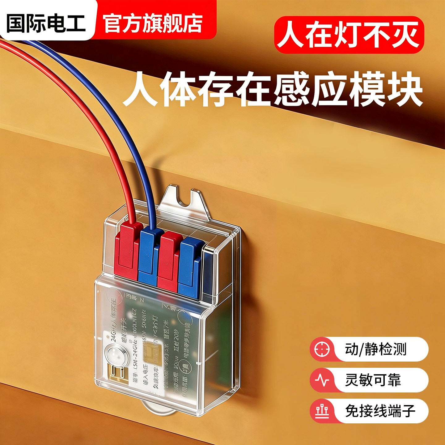国际电工人体存在感应模块开关图片