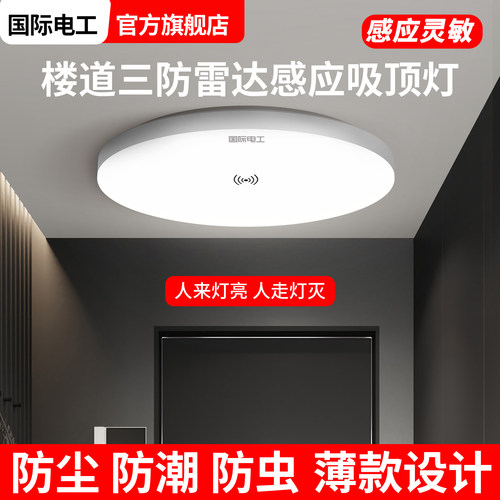 智能人体雷达红外三防吸顶灯