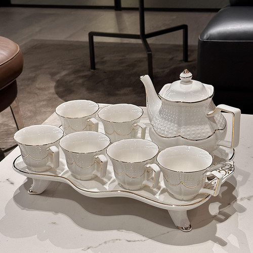 乔迁新居杯子套装家用客厅待客一整套杯具喝水杯陶瓷茶杯茶具礼盒