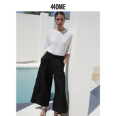 440ME女装 T恤FCSS0125J T恤落肩纯棉短袖 新品 圆领时髦宽松纯色中袖