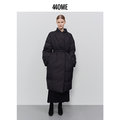 宽松云朵保暖系带长款 440ME女装 秋冬黑色新中式 羽绒服FB3F0614W