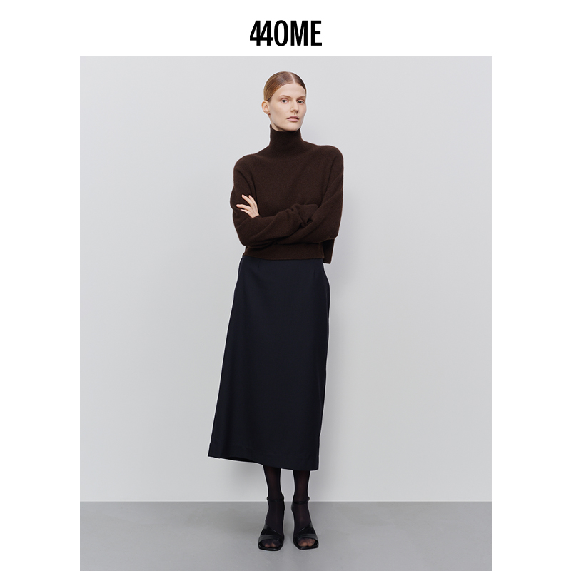 440ME牦牛绒套头高领保暖短毛衣