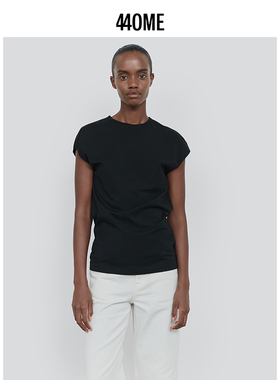 440ME女装 25秋季新品全棉小飞袖圆领轻薄舒适短袖T恤FCSS0120J