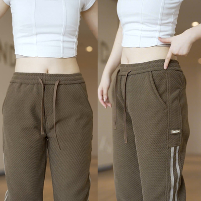 加绒华夫格男士休闲裤