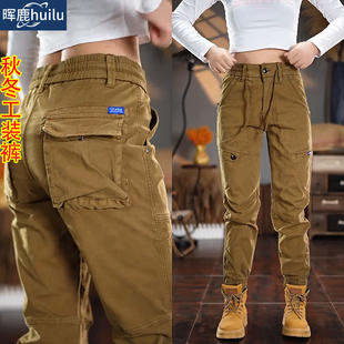 男秋冬新款 休闲裤 子男美式 美式 束脚战术男裤 长裤 机车裤 子 复古工装
