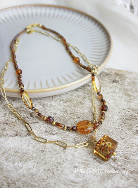 原创项链【流金】复古艺术感叠戴多层独特小众创意手作项链