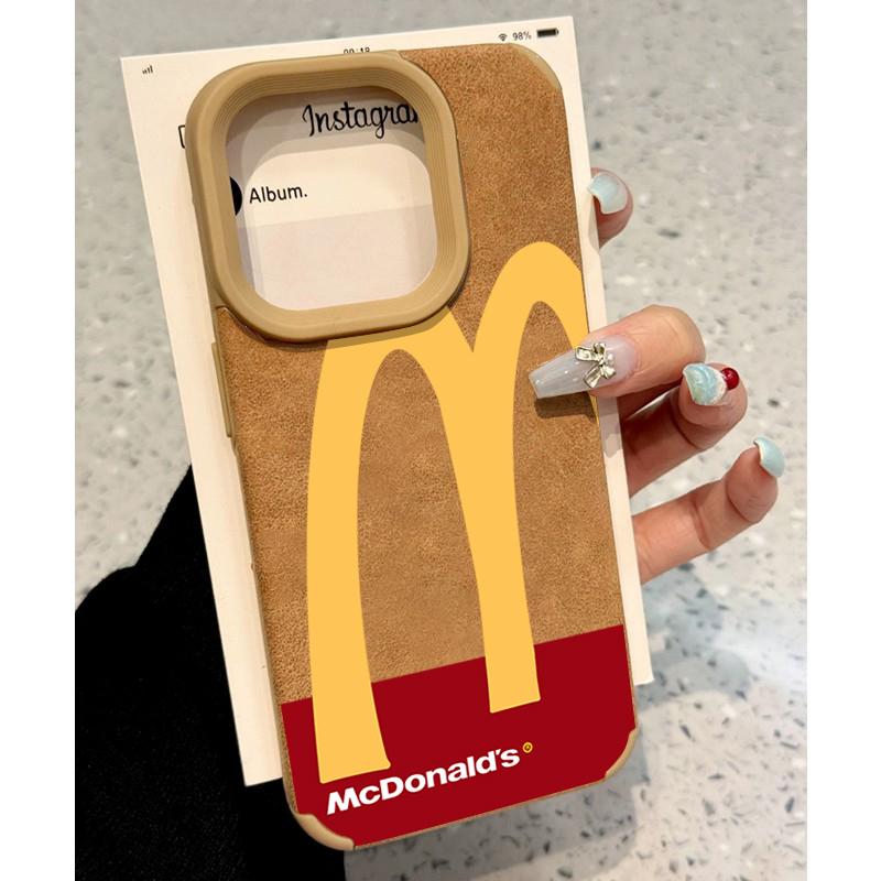 麦当劳翻毛皮手机壳苹果
