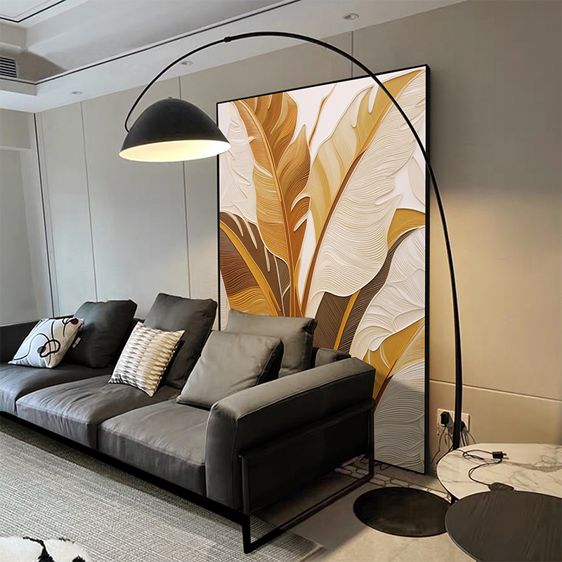 现代简约装饰画意式极简高级感挂画客餐厅背景墙壁画大幅落地画