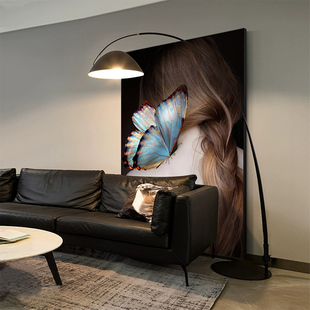 现代轻奢挂画玄关走廊挂画客厅沙发背景墙落地画意式极简壁画