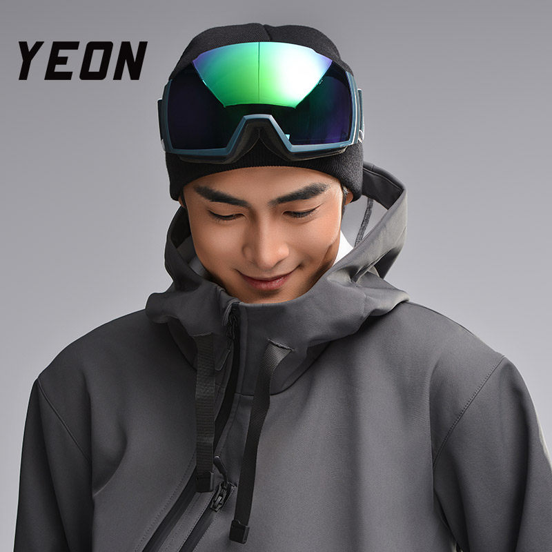 YEON 球面磁吸滑雪镜男女防雾护目镜卡近视镜N4增光镜片套装热销
