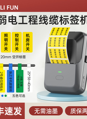 P2开关标识贴标签打印机通讯线缆弱电工程网线光纤电工配电箱空开标识蓝牙手持便携标签机