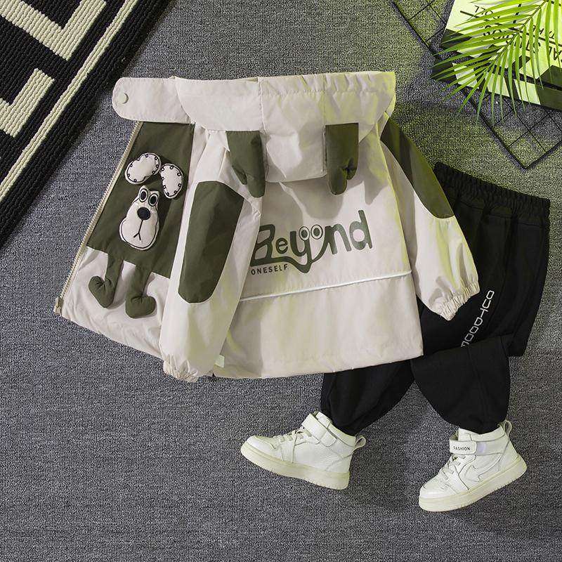 宝宝春秋衣服潮男童春季套装2026新款酷帅时髦儿童夹克外套两件套,童装/婴儿装/亲子装,套装,淘宝优惠券,粉丝福利购,淘宝优惠卷