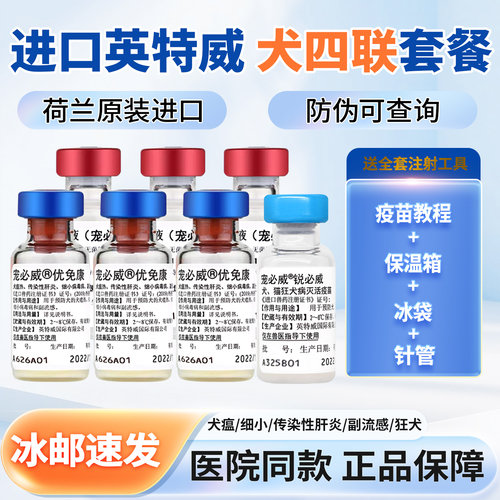 进口英特威二四联狗疫苗宠物成犬