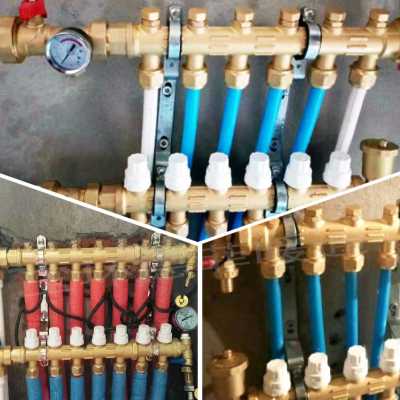 2345678dn25地暖分水器家用全铜智能分集水器水地暖配件