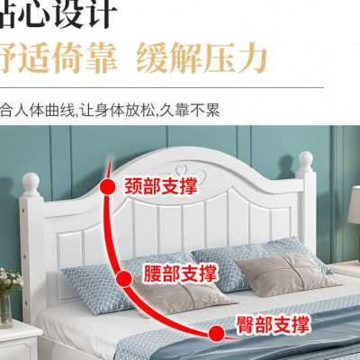 床现代简约北欧轻奢1.8米双人主卧单人1.5米工厂直销1.2m简易床架