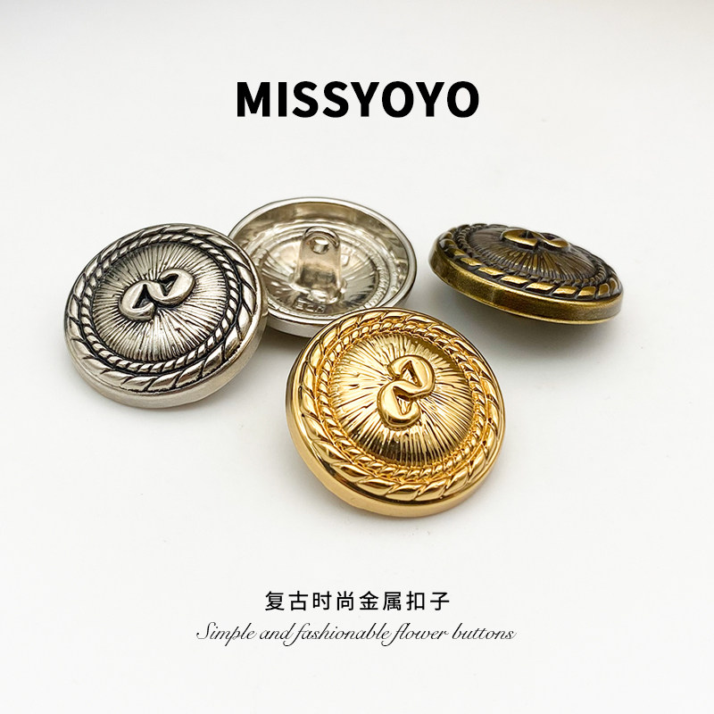 MISSYOYO中古风高档金属纽扣