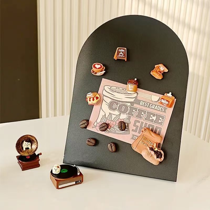 磁吸磁吸板半圆展示留言板记事板家用桌面立式金属备忘录提示摆件