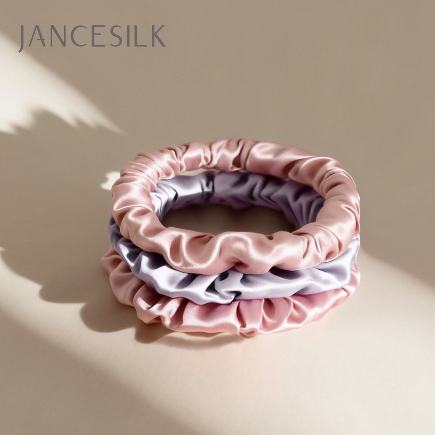 JANCESILK19姆米真丝发圈桑蚕丝皮筋仙女头花发绳马尾高级感纯色