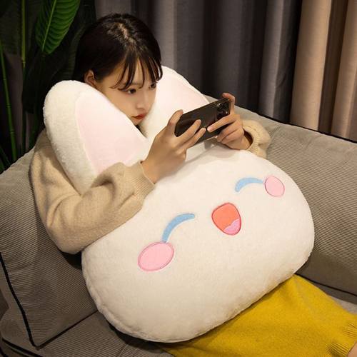 可爱兔子抱枕床头靠背垫学生宿舍床上看书玩手机护腰靠枕沙发女生