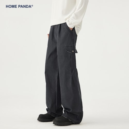 HomePanda水洗解构工装休闲裤男