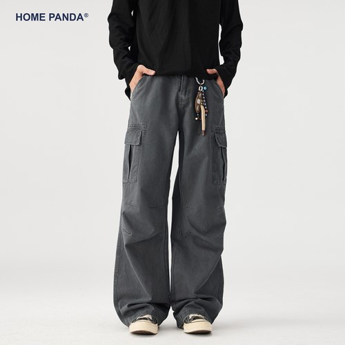 HomePanda纯棉工装休闲裤男秋季