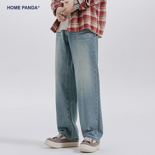 HomePanda美式复古牛仔裤男