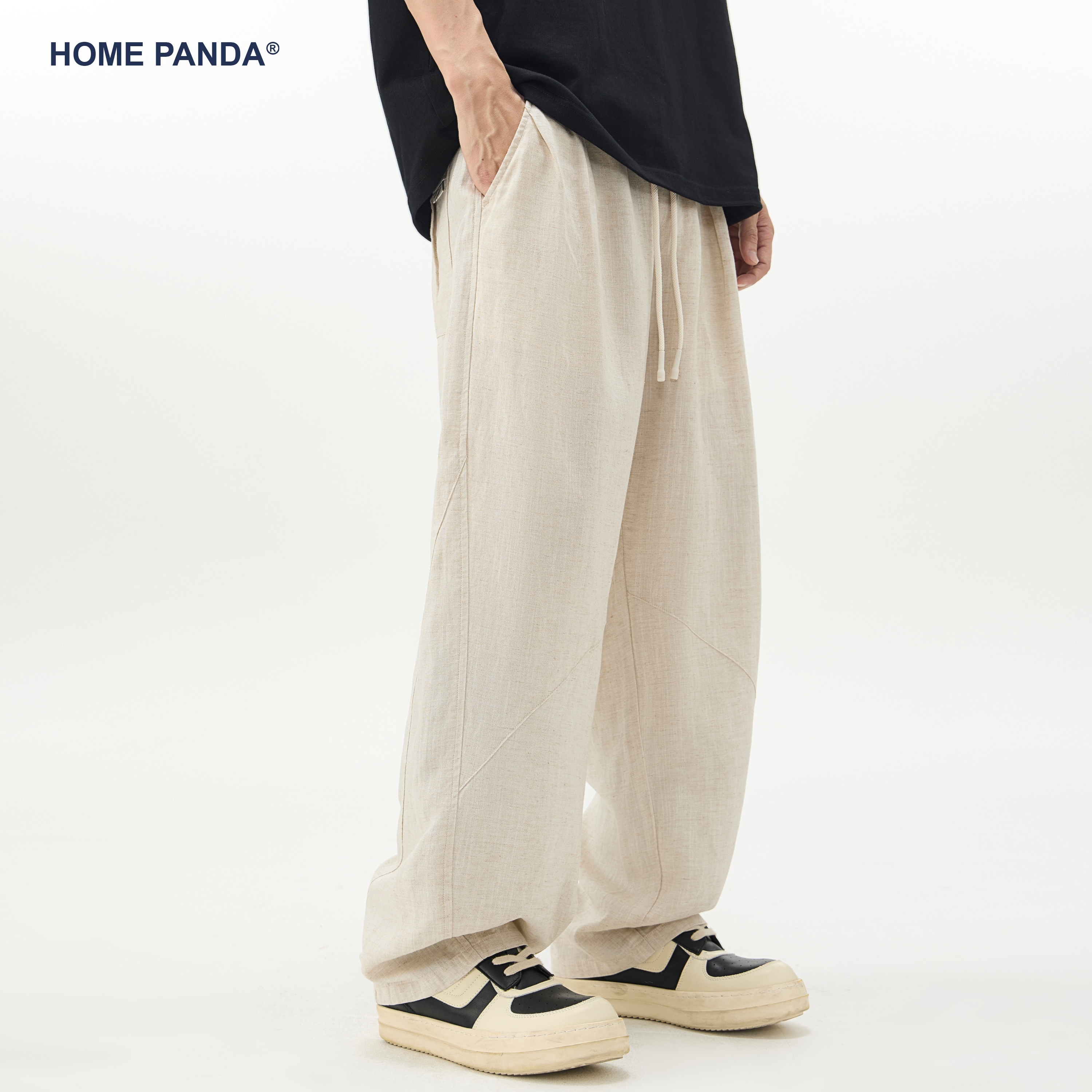 HomePanda莱塞尔天丝休闲裤男
