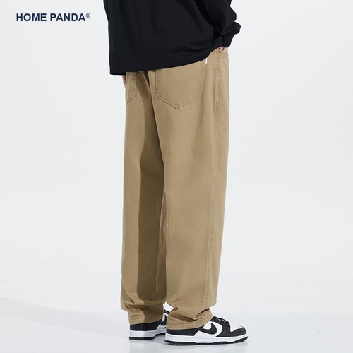 100%纯棉宽松直筒休闲裤男