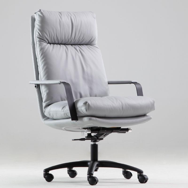 电脑椅极简高背舒适家用办公家具商业家装建材办公椅铝合金脚-固