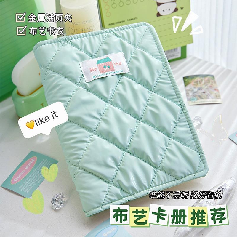 夏季清新薄荷绿布艺卡册追星爱豆小卡收纳册寸拍立得照片相册