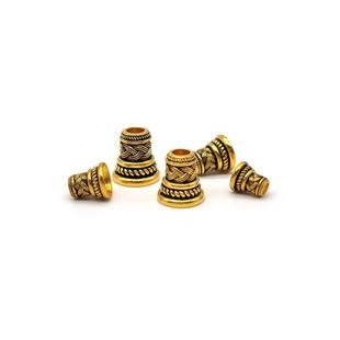 S925纯银镀金吉祥佛塔百香凤眼三通佛头黑金塔手串DIY配饰