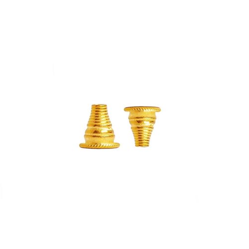 s925纯银镀金佛塔三通古法塔头金色榫卯金三通文玩趣味配饰配件