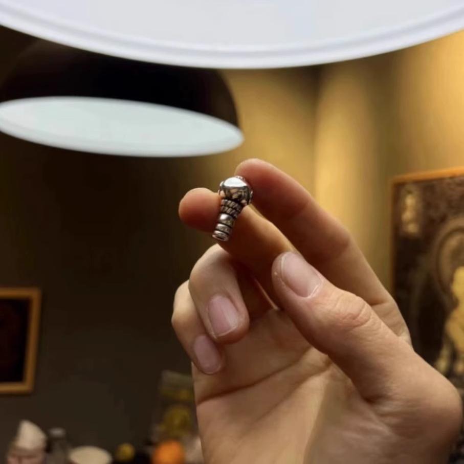 藏传潜水艇佛头三通大孔道珠百香籽菩提108颗手串文玩配饰diy配件