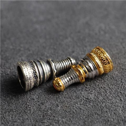 文玩藏传佛珠念珠S925佛塔镀金佛塔星月菩提凤眼菩提佛塔三通