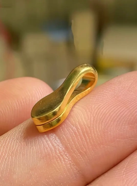 复古手工镀金古法工艺极简卡子侧挂小夹子diy文玩藏式配饰配件