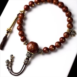 925银美杜莎弟子珠新中式国风藏式文玩DIY配饰配件高级感文玩