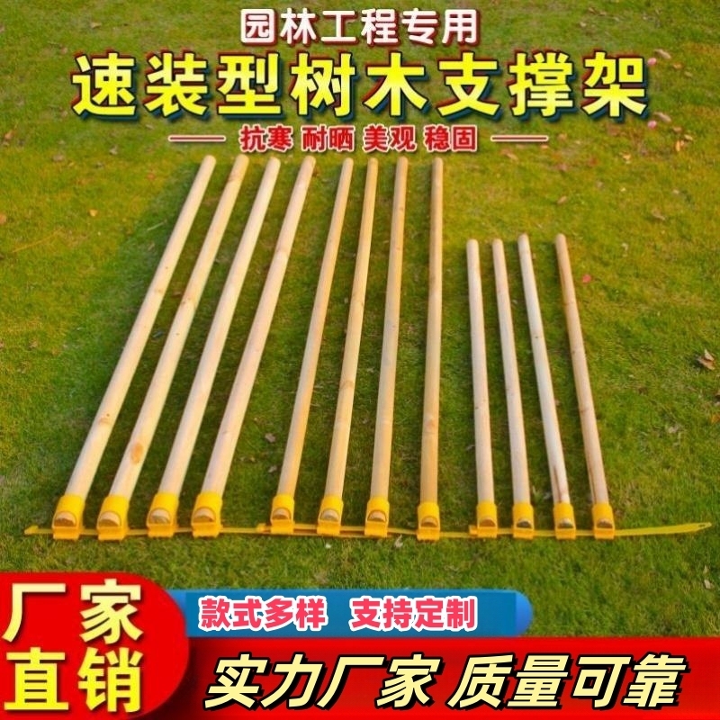 树木支撑杆苗木杉木杨木松木三四脚架固定架套杯支撑架绿化防风