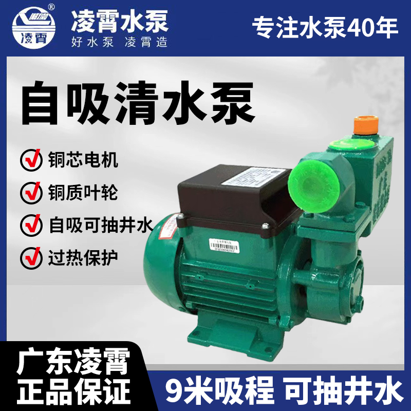 广东凌霄ZDB自吸清水泵家用工厂井水自来水增压抽水机水泵
