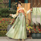 仙气绝美唐制古装 玉指捻_春日踏青 原创齐胸襦裙汉服女2025新款