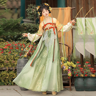 玉指捻_春日踏青 原创齐胸襦裙汉服女2025新款仙气绝美唐制古装