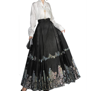 玉指捻_望秋阁 原创马面裙套装汉服女2025新款秋季改良明制古装