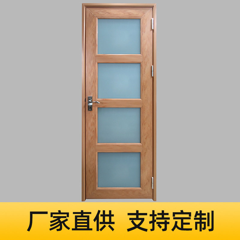 厂家批发出租房浴室平开门样板房工程塑钢门加工玻璃厕所门海螺